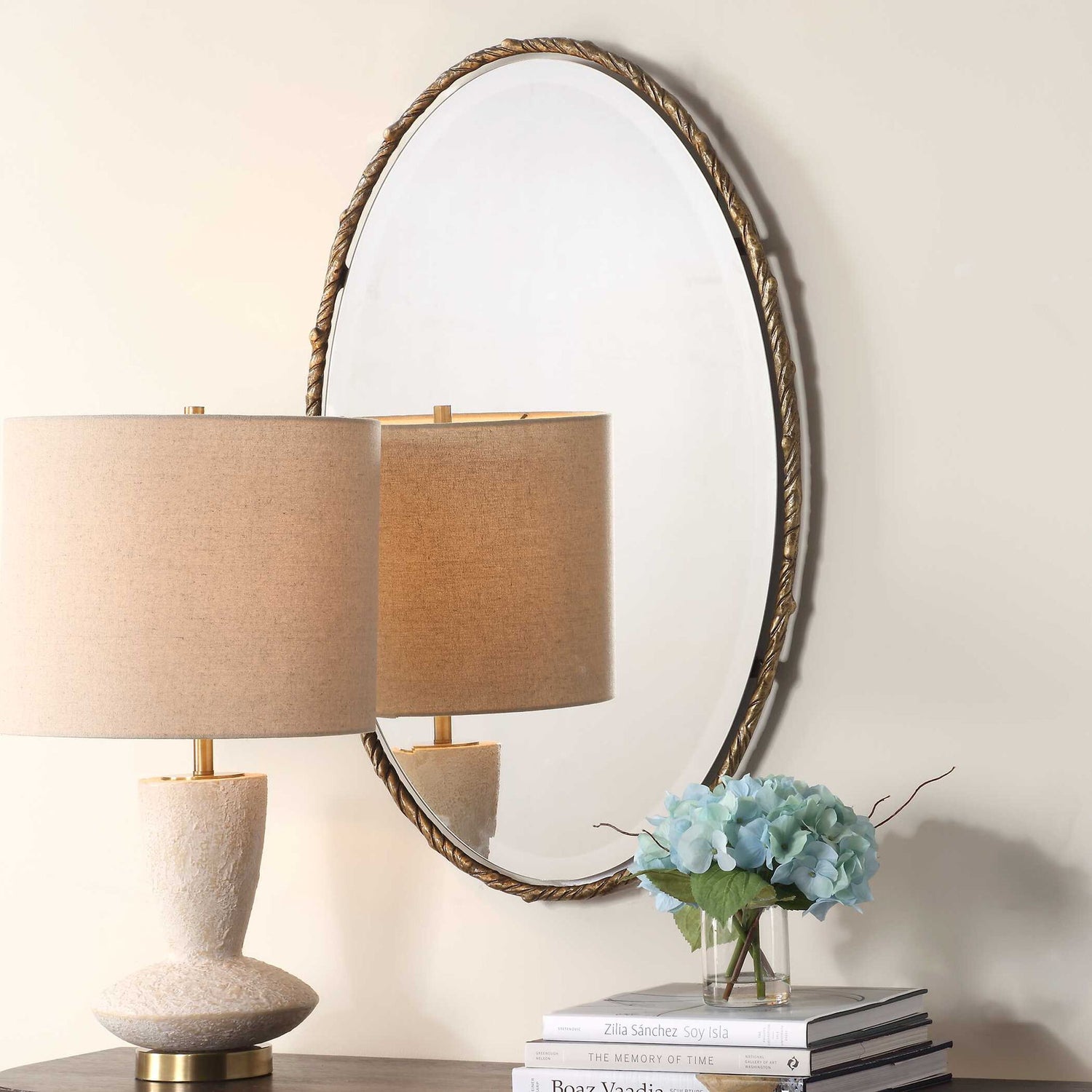 Twisted Branch - Oval Mirror - Gold