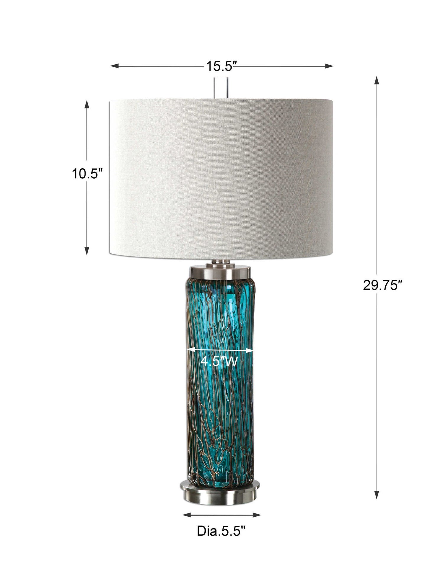Almanzora - Glass Lamp - Blue