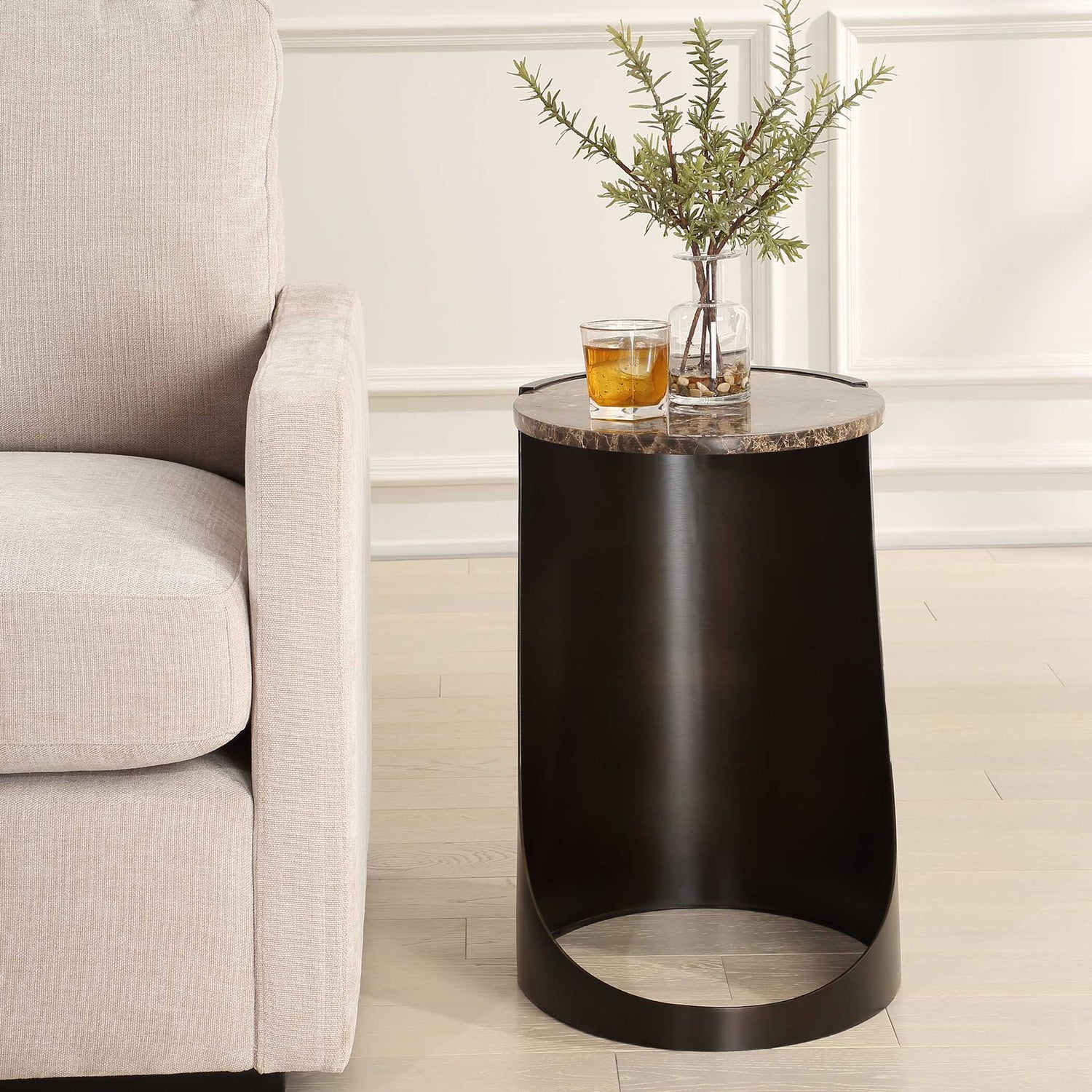 Welling - Modern Metal Side Table - Black