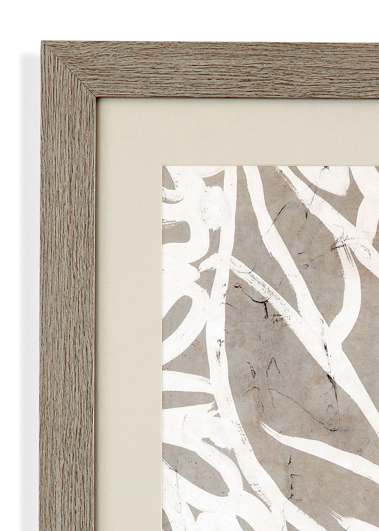 Mudcloth Foliage II Framed Print - Light Brown