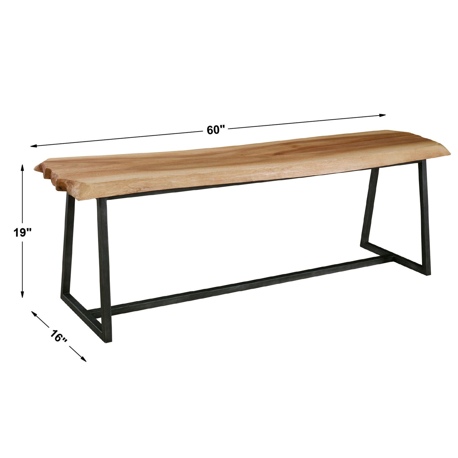 Laurel - Wooden Bench - Light Brown