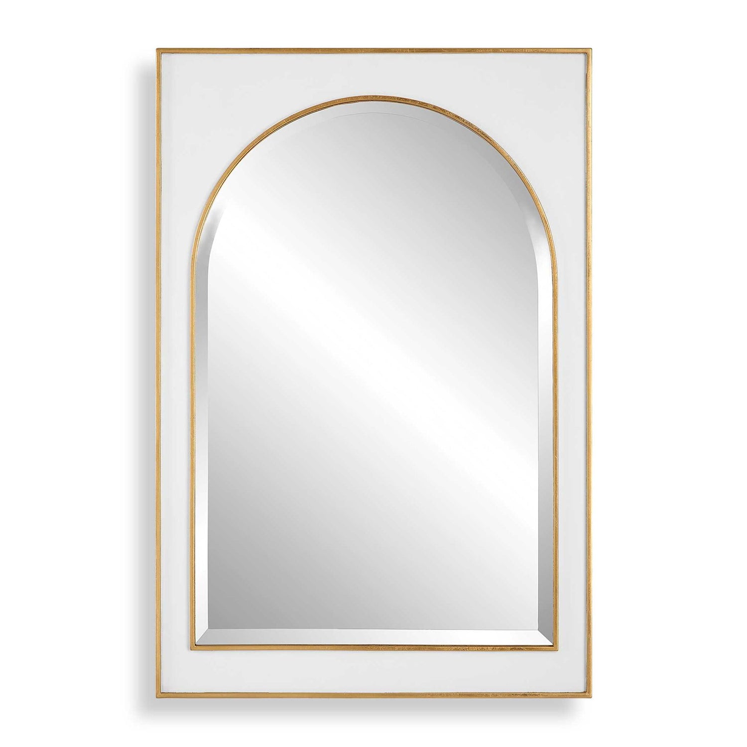 Crisanta - Gloss White Arch Mirror