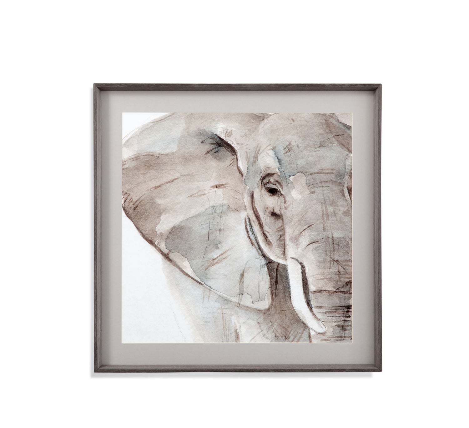 Elephant Grooves II Framed Print - Gray