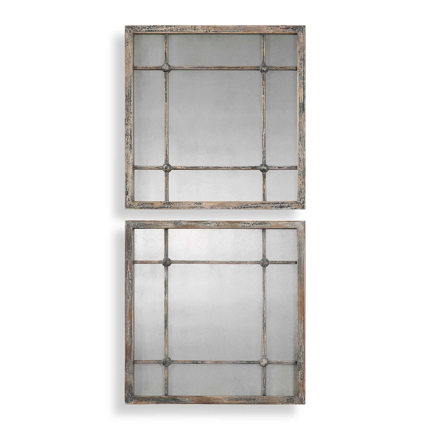 Saragano - Square Mirrors (Set of 2) - Light Brown