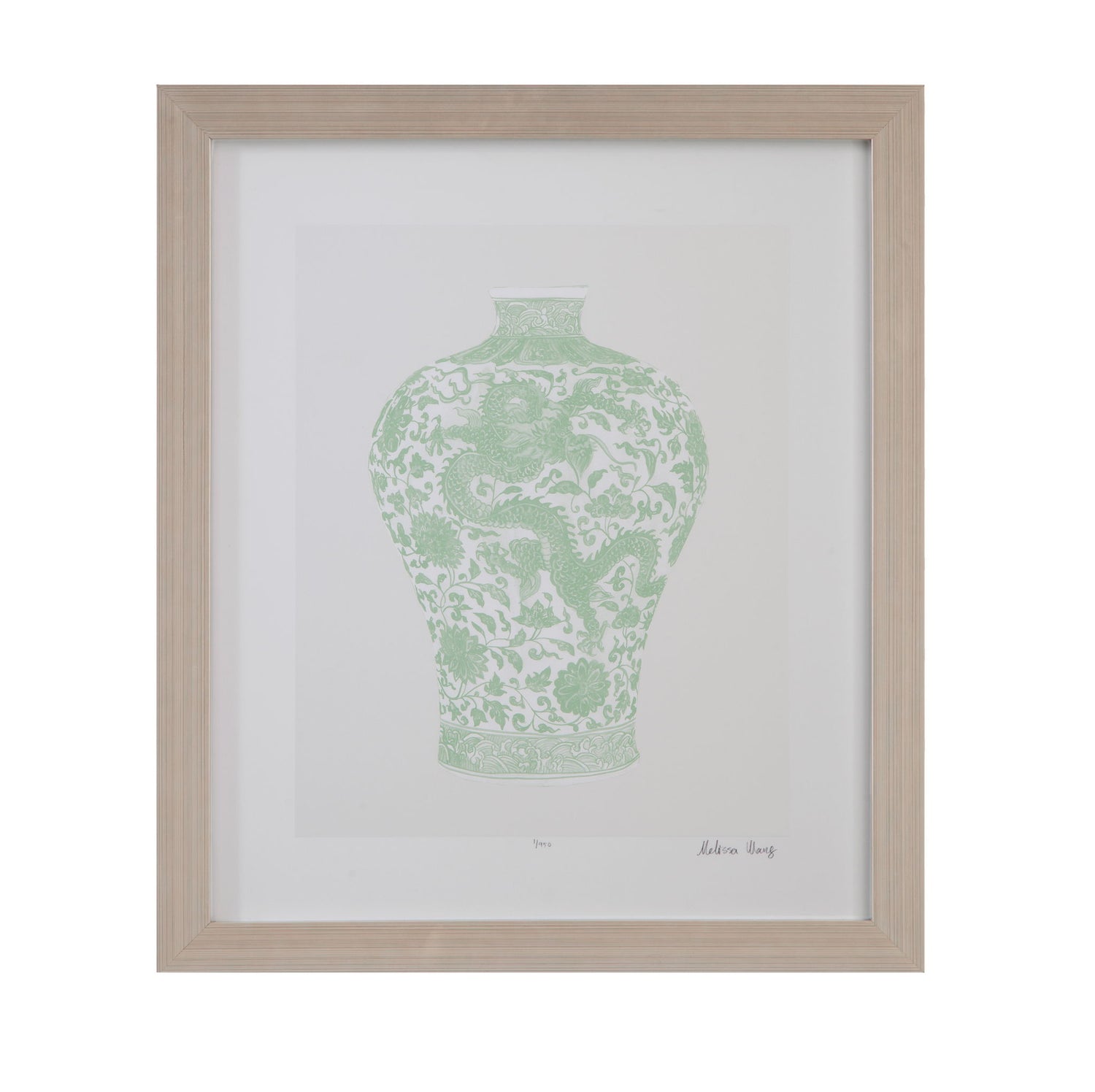 Mint Vases IV Framed Print - Green