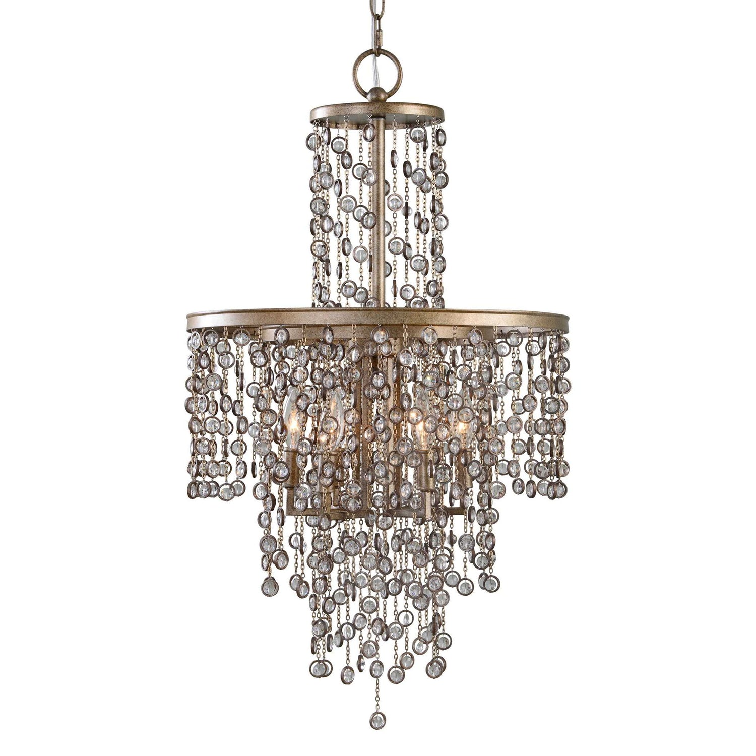 Valka - 6 Light Crystal Chandelier - Light Brown