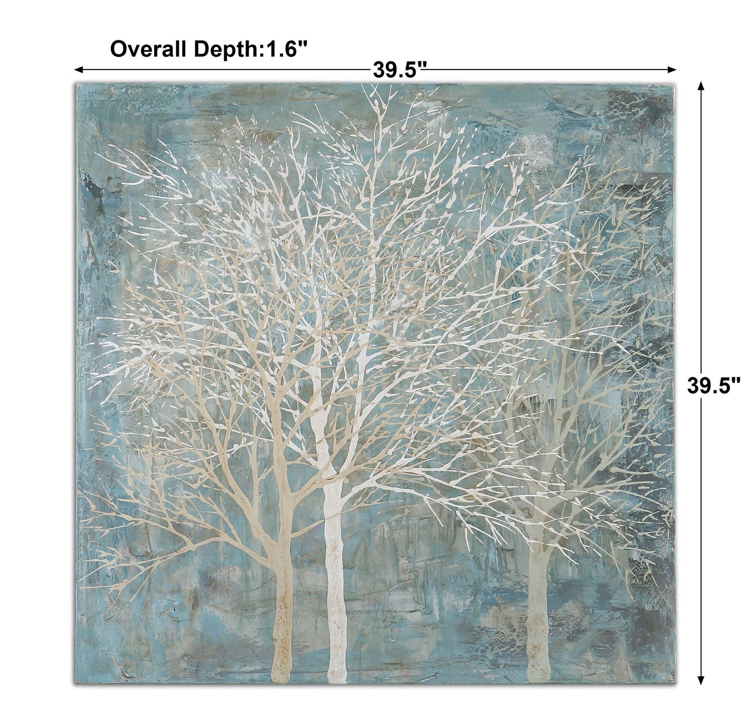 Muted Silhouette - Canvas Art - Blue