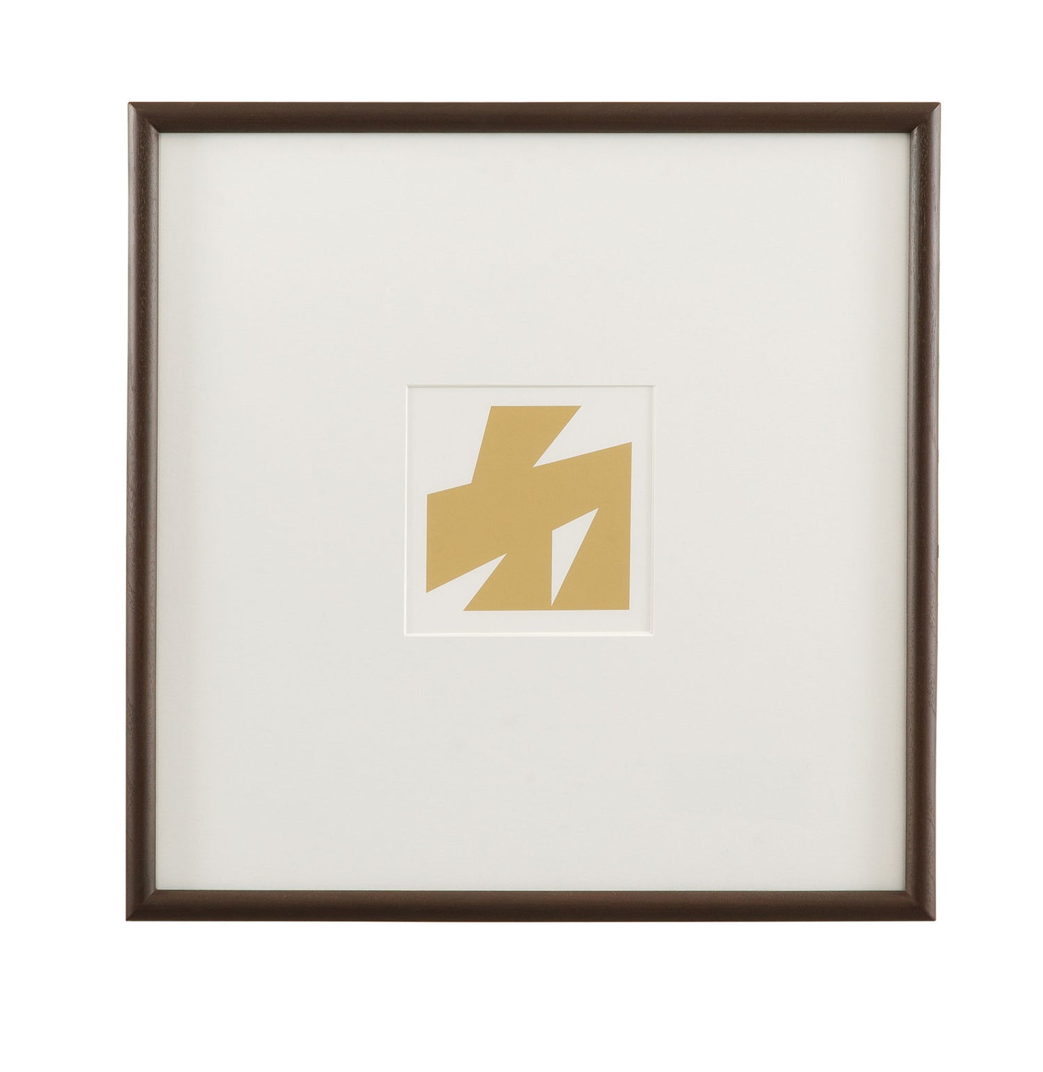 Gold Shape VI Framed Print - White / Gold