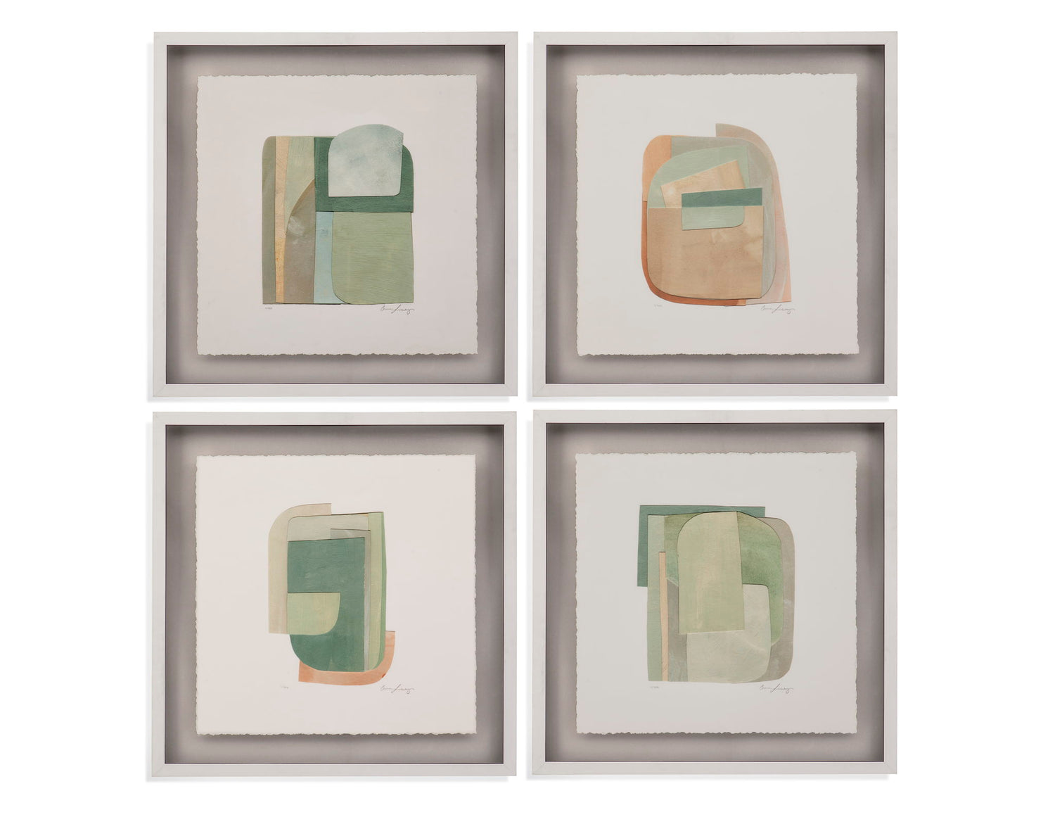 Color Structure III Framed Print - Green