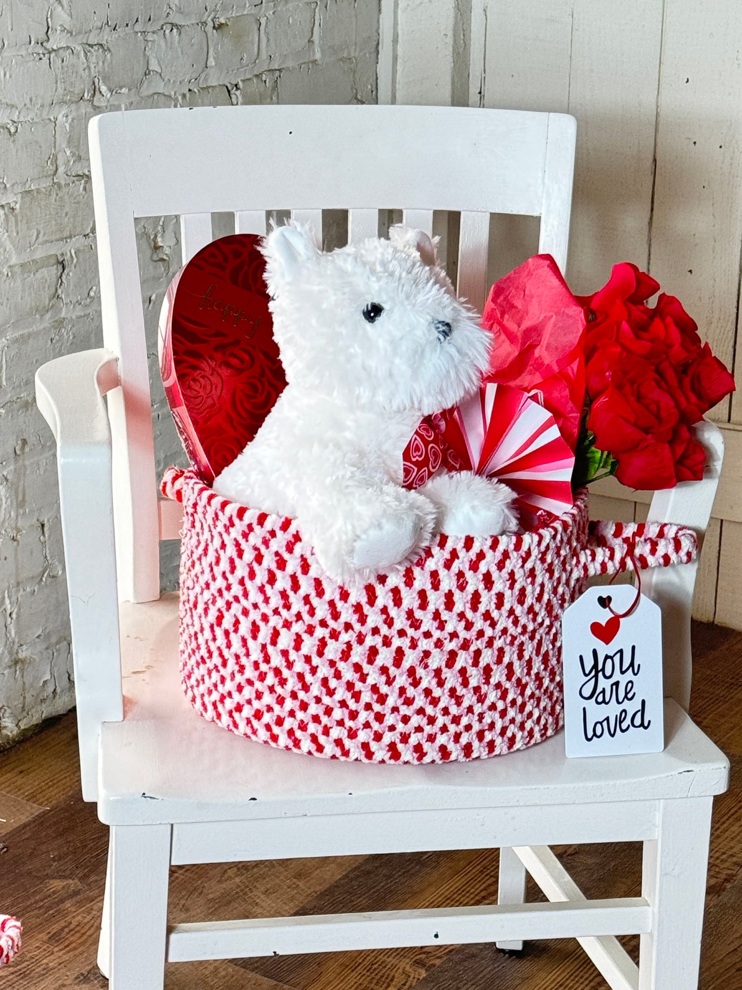 Happy Holidays-Valentine - Braided Basket