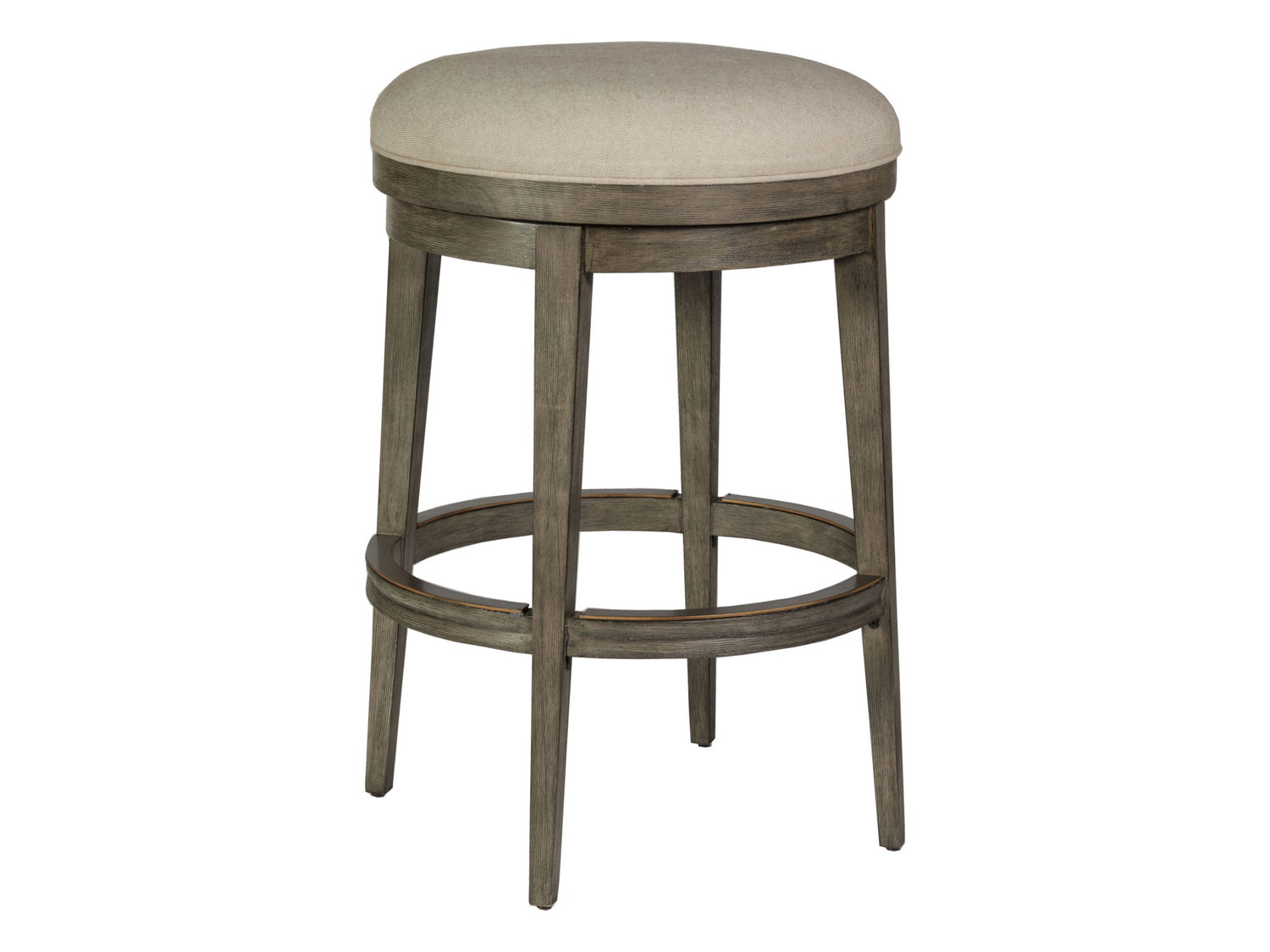 Cohesion Program - Cecile Backless Swivel Barstool - Dark Brown