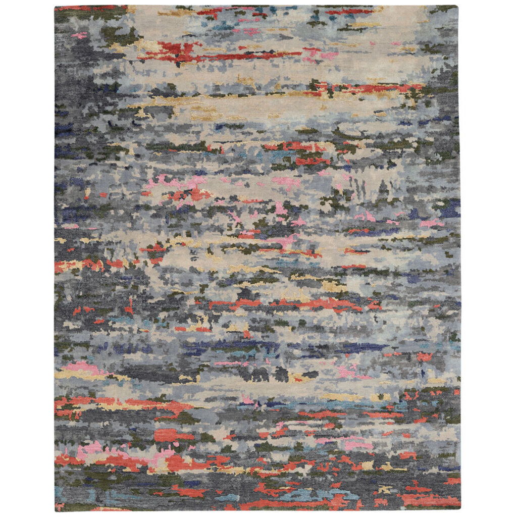 Tasanee - Hand Knotted Rug - Charcoal Multi