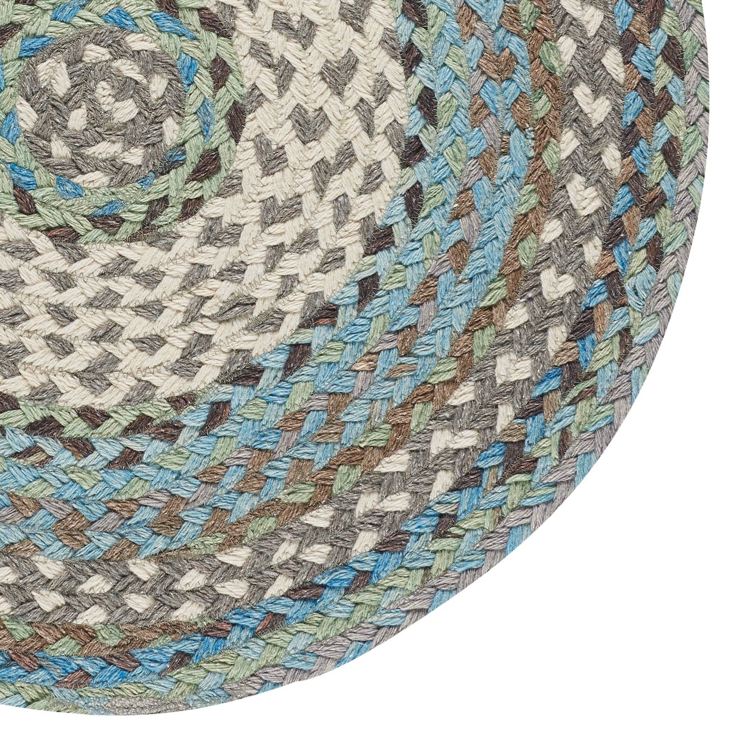 Wanderer - Round Braided Rug - Ocean Blue