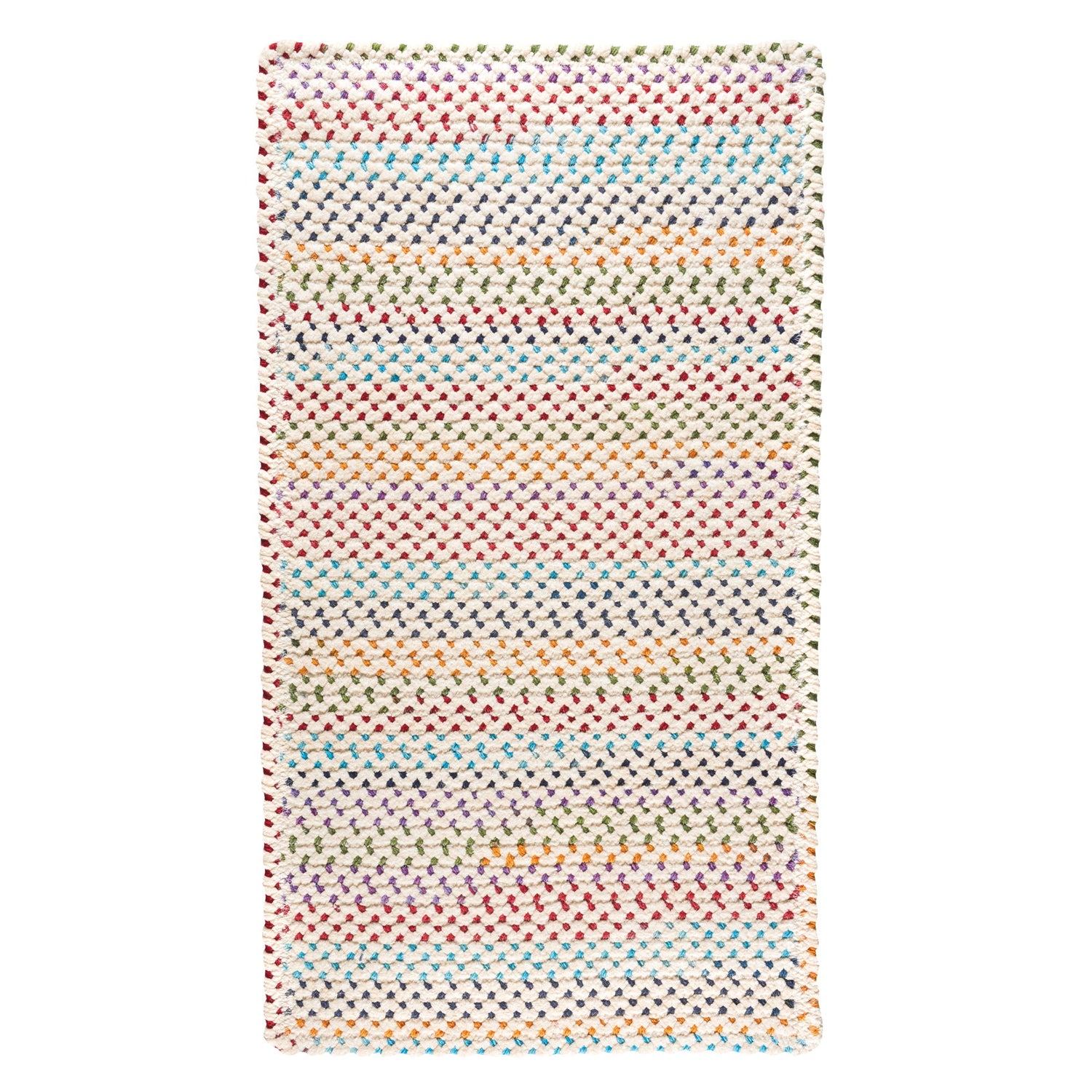 Dramatic Static - Braided Rug - Carnival