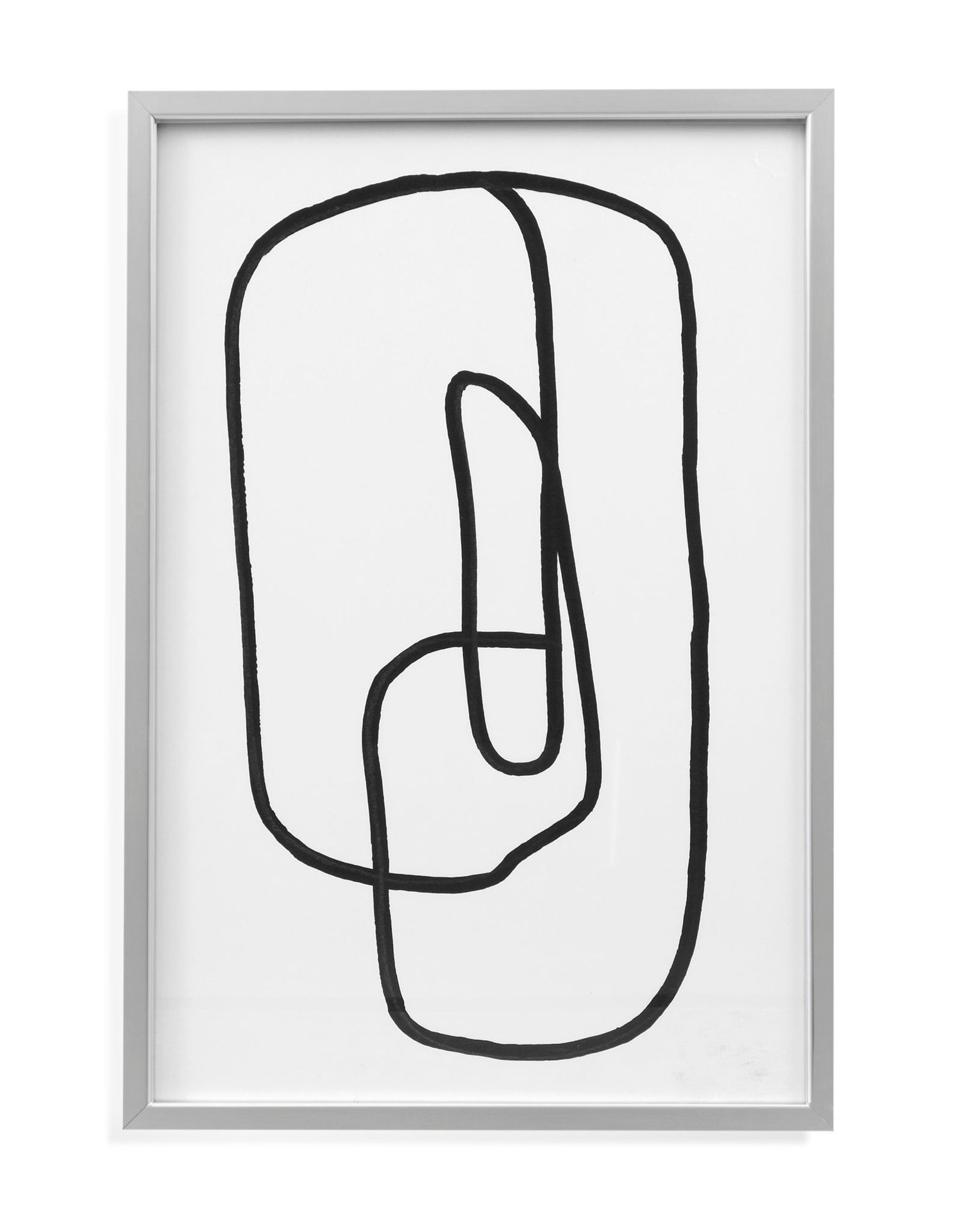 Form Study I Framed Print - Pearl Silver