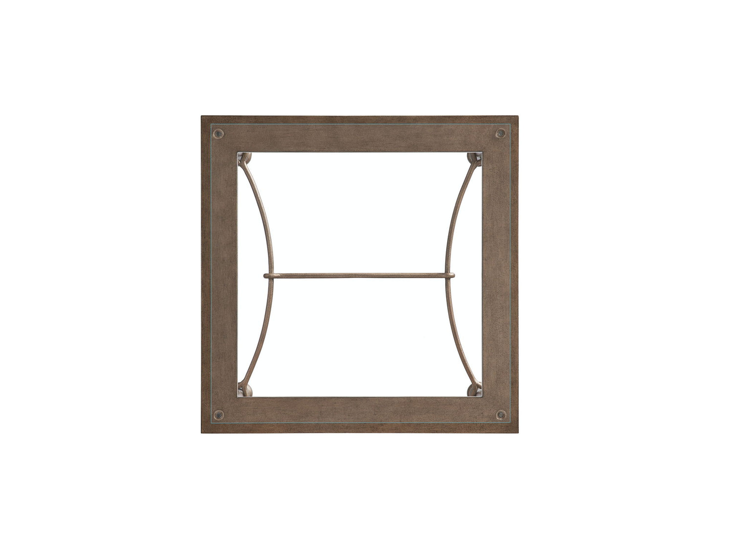 Laguna - Bluff Metal And Glass End Table - Dark Brown