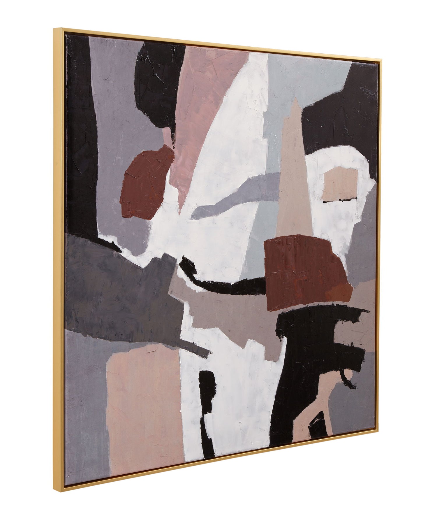 Sigma Framed Canvas - Gray / White