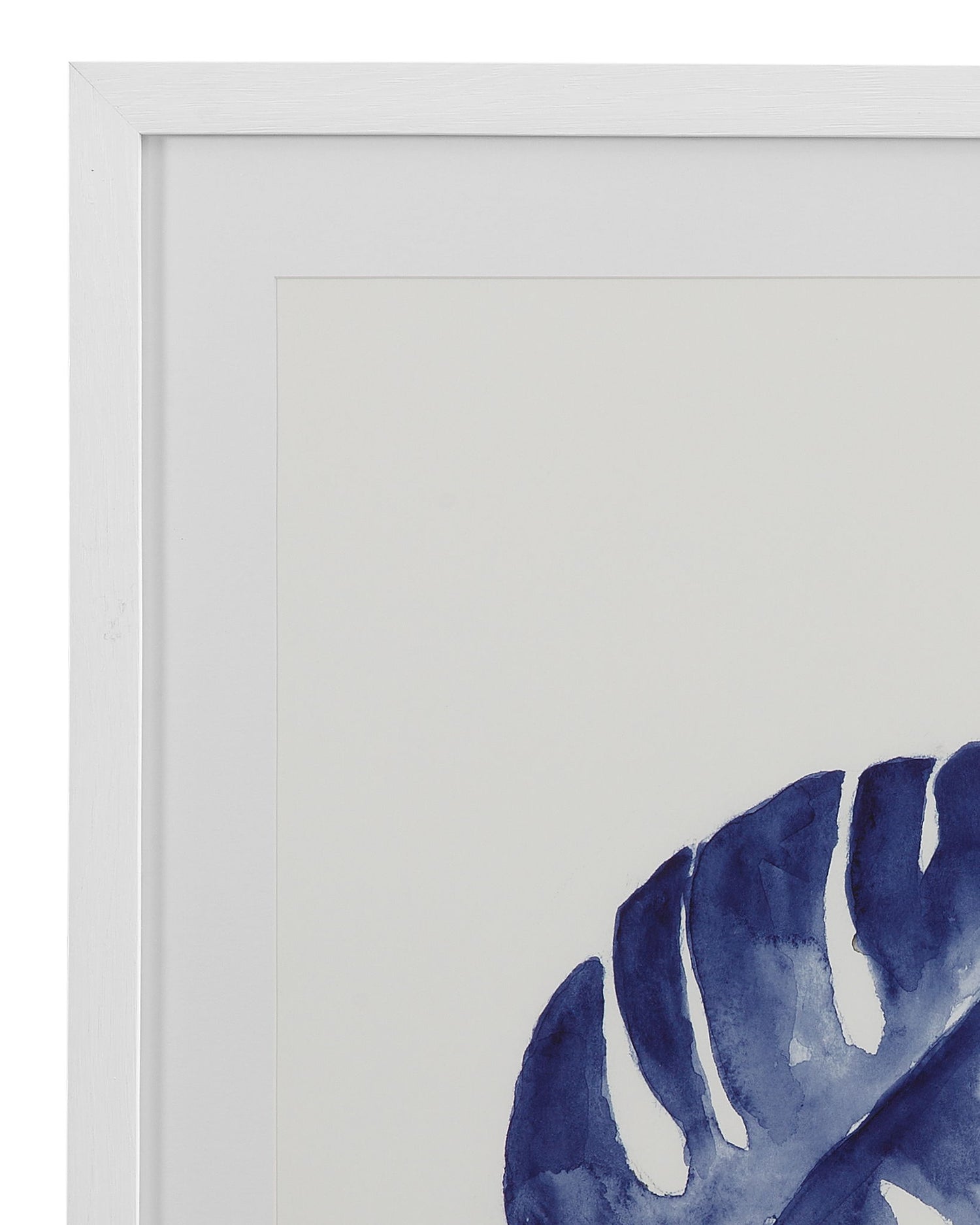 Indigo Leaves I Framed Print - Blue