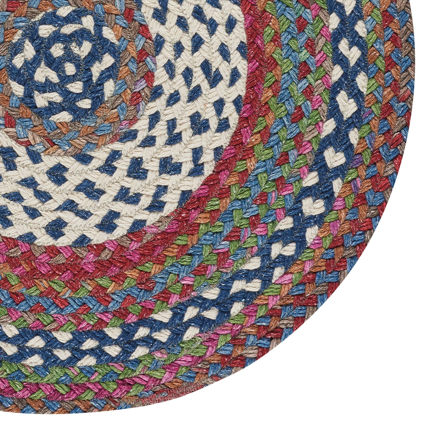 Wanderer - Round Braided Rug - Global Blue