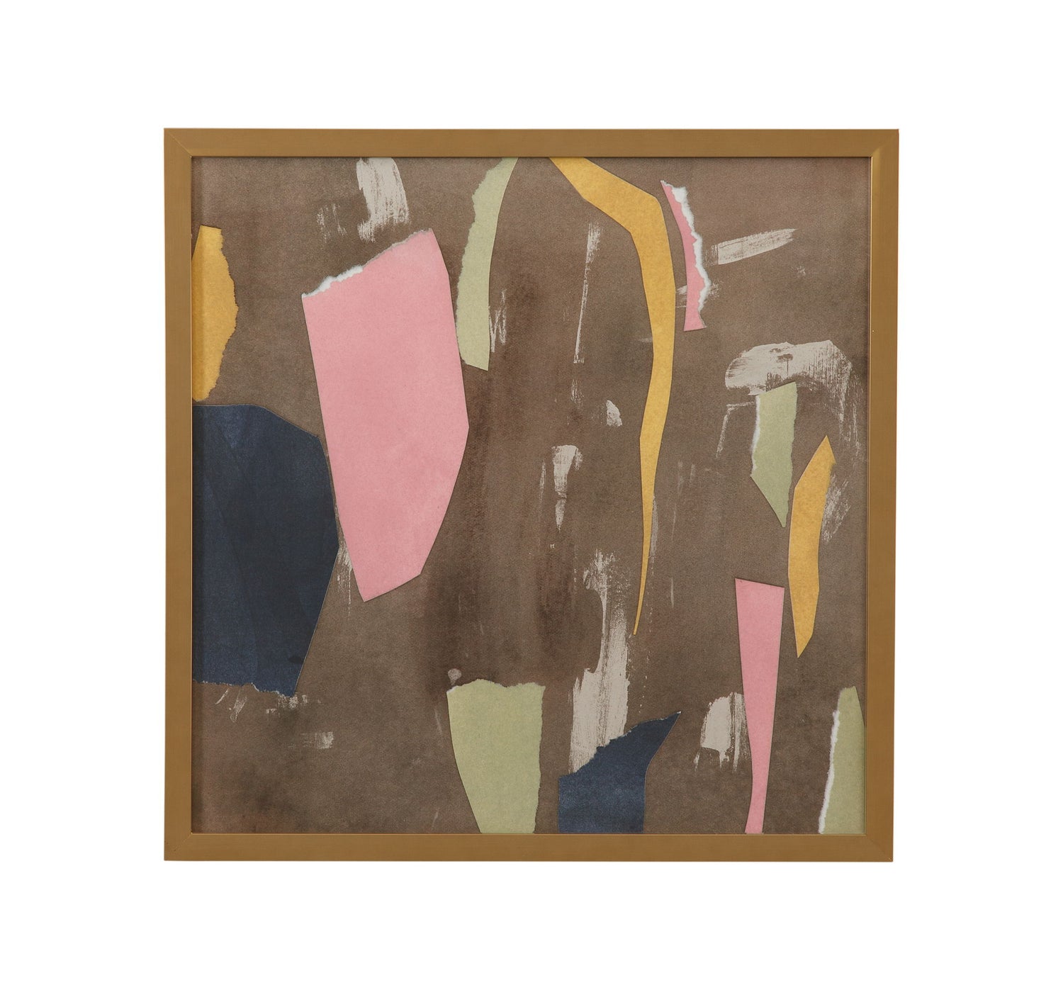 Plaster Peel I Framed Print - Dark Brown