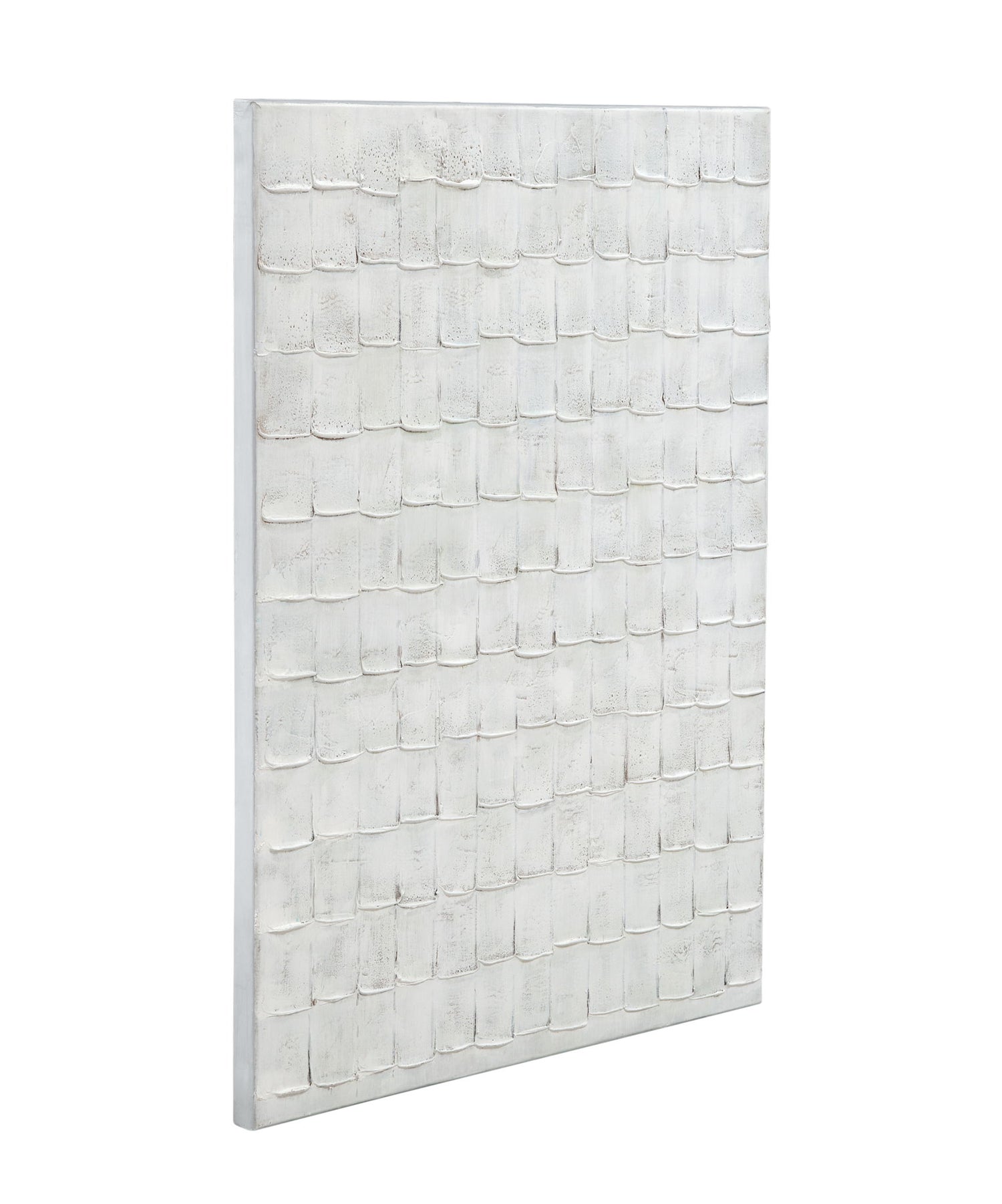 Linear Marks Canvas Art - White