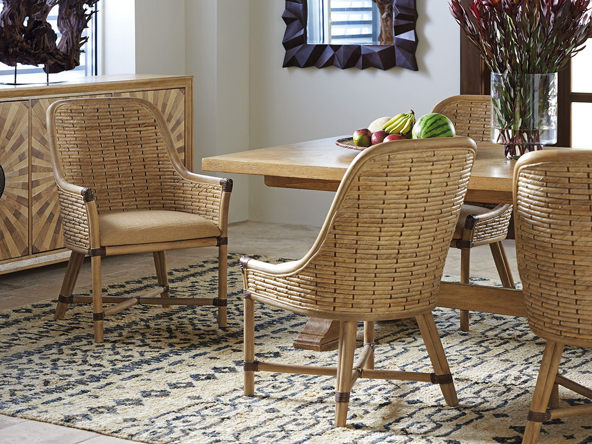Los Altos - Fabric Keeling Woven Side Chair - Light Brown