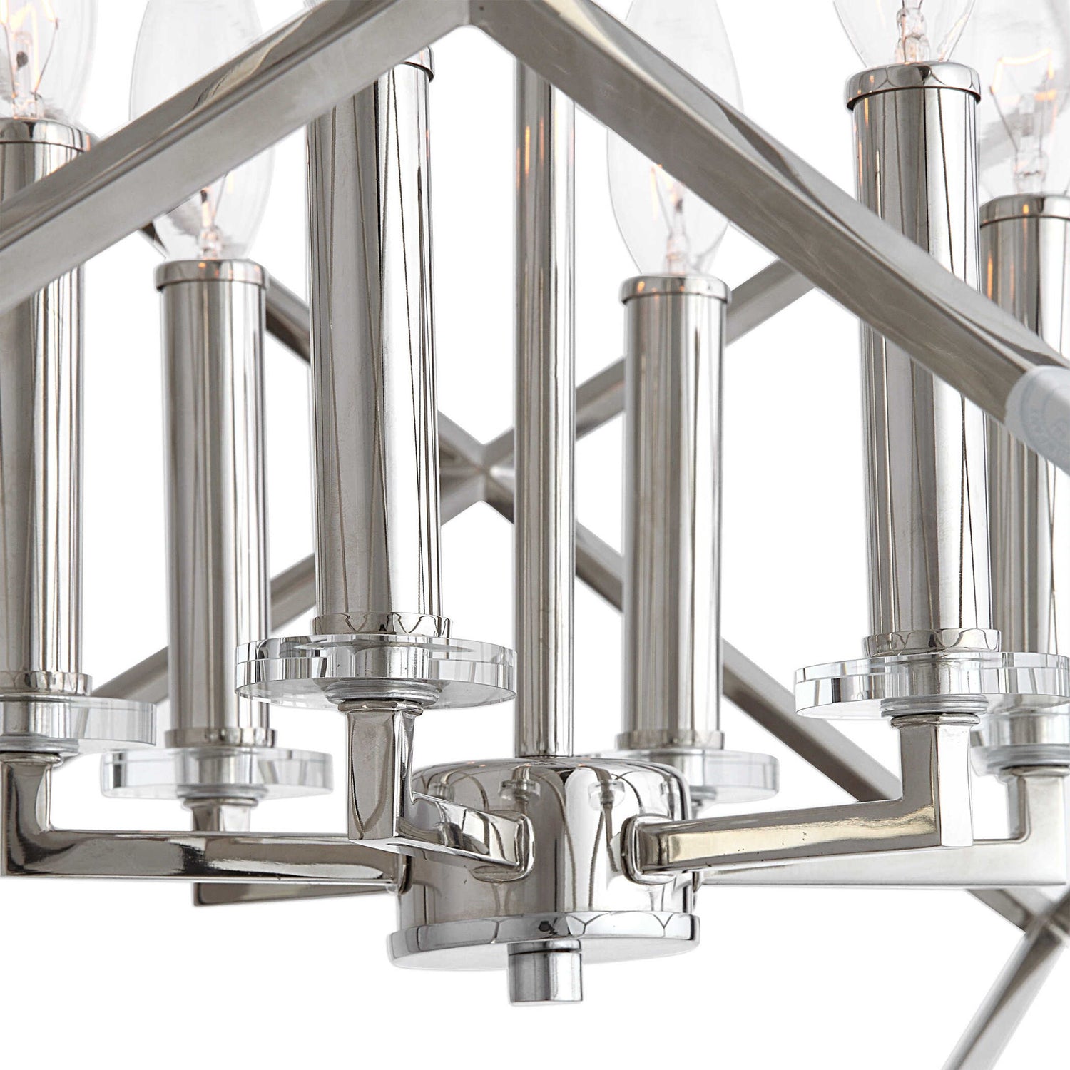 Euclid - 6 Light Cube Pendant - Nickel