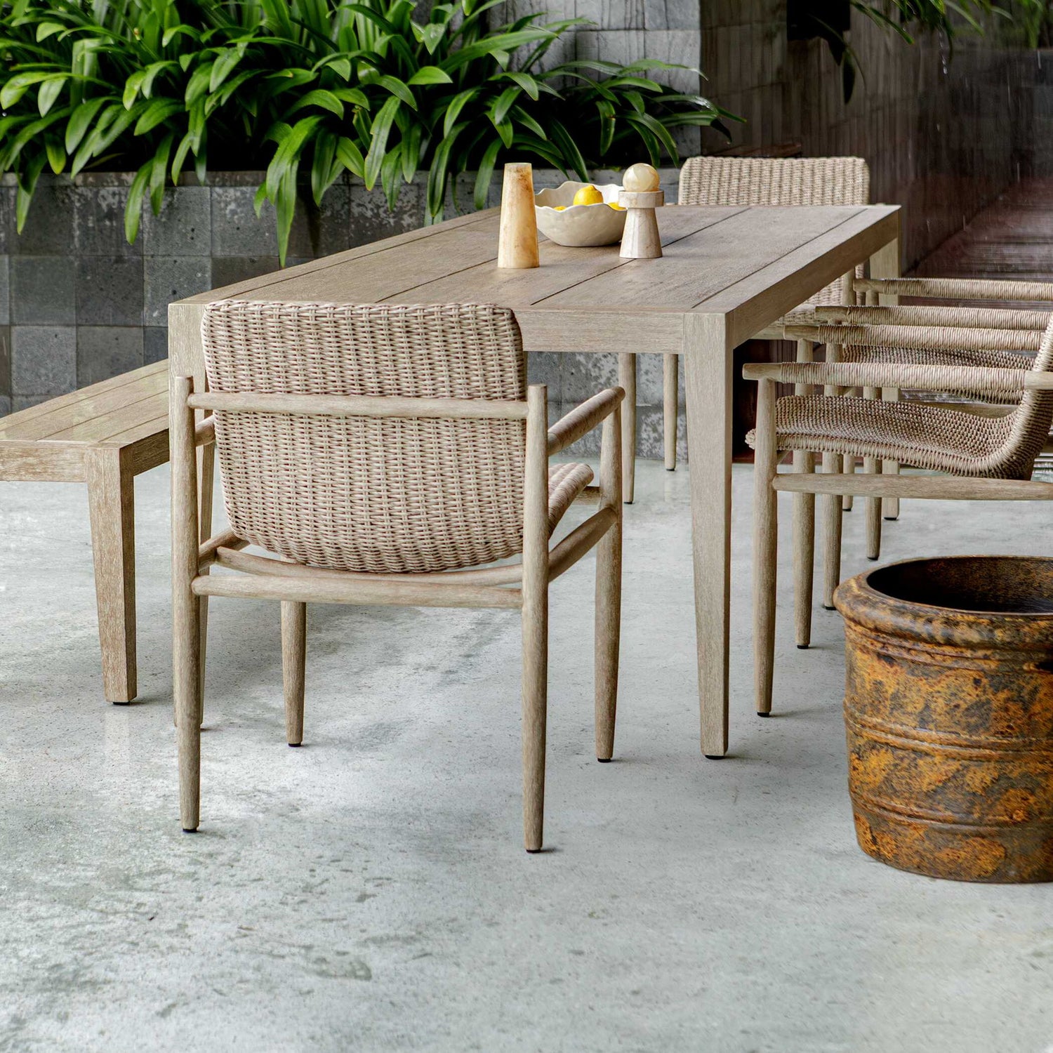 Kirkham - Wooden Outdoor Dining Table - Woodtone