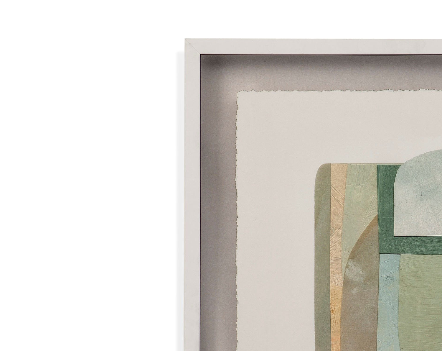 Color Structure Framed Print (Set of 4) - Green