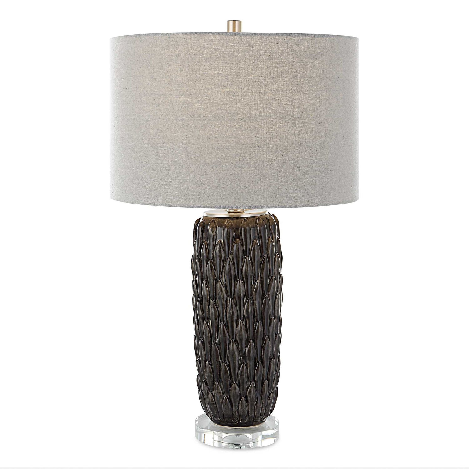 Nettle - Textured Table Lamp - Dark Gray