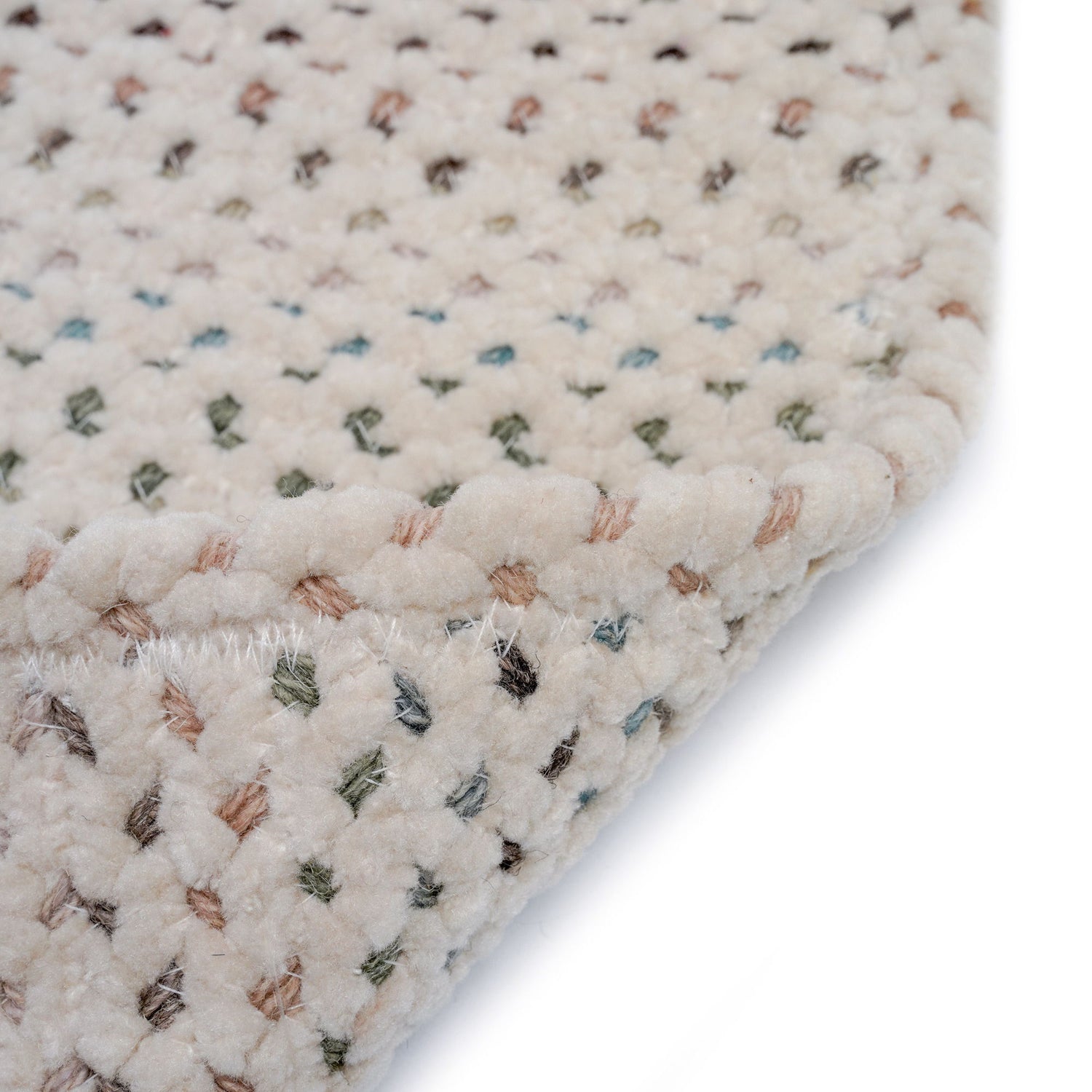 Dramatic Static - Braided Rug - Cyber White