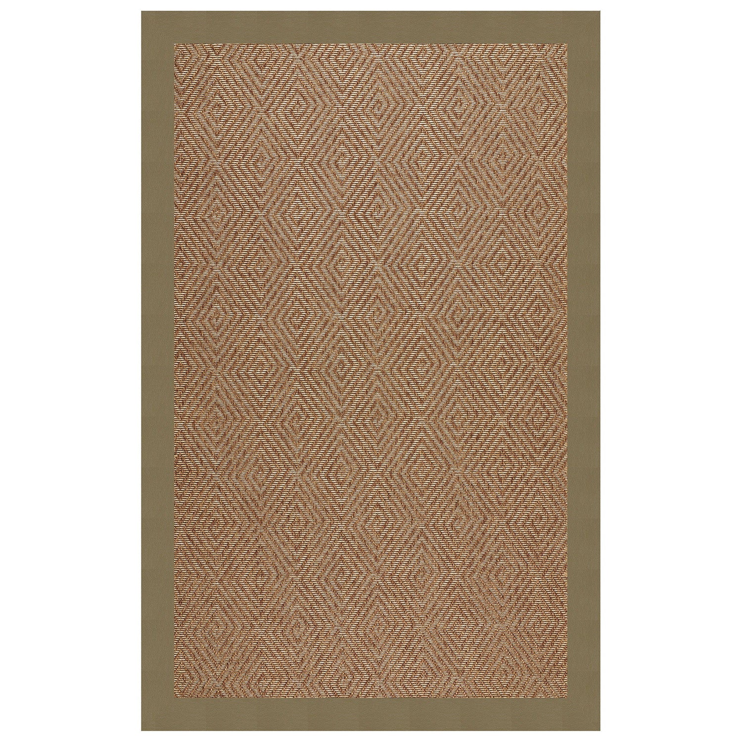 Islamorada-Diamond - Indoor/Outdoor Bordered Rug - Classic Sage