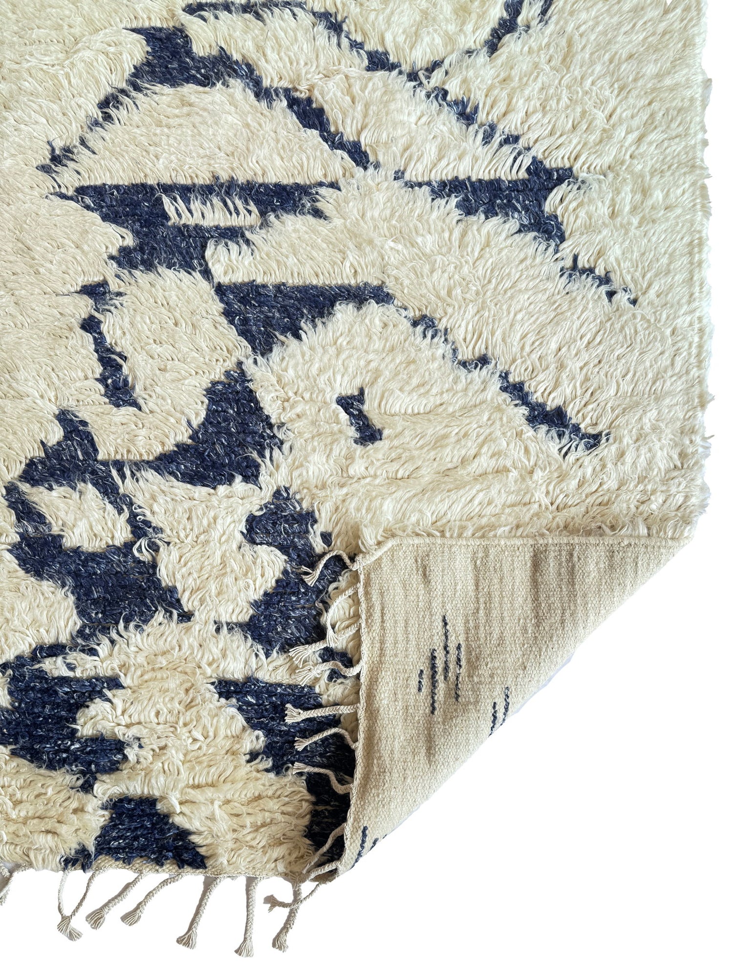 Nomad - Hand Knotted Rug - Ivory Navy