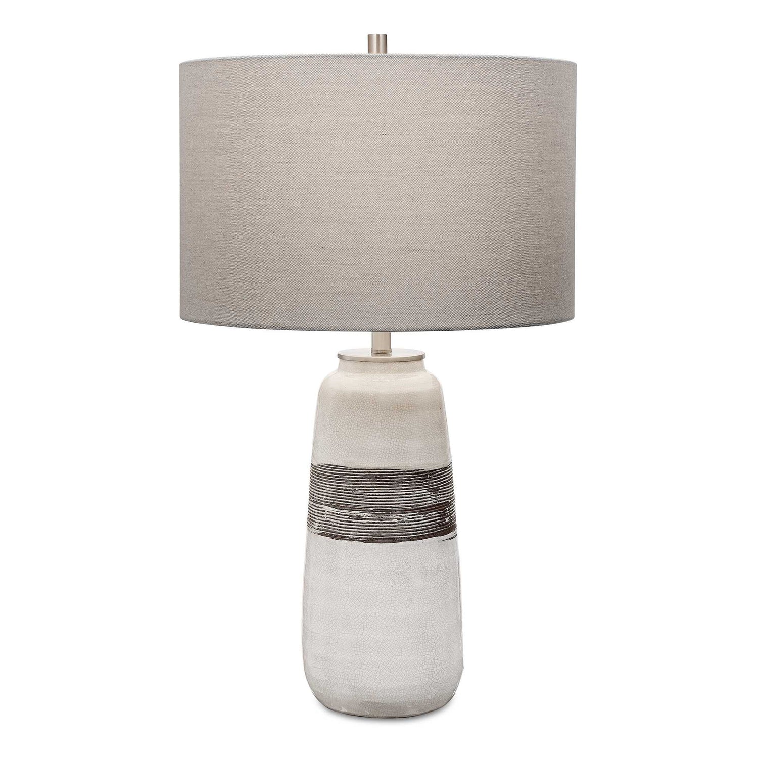 Comanche - Crackle Table Lamp - White