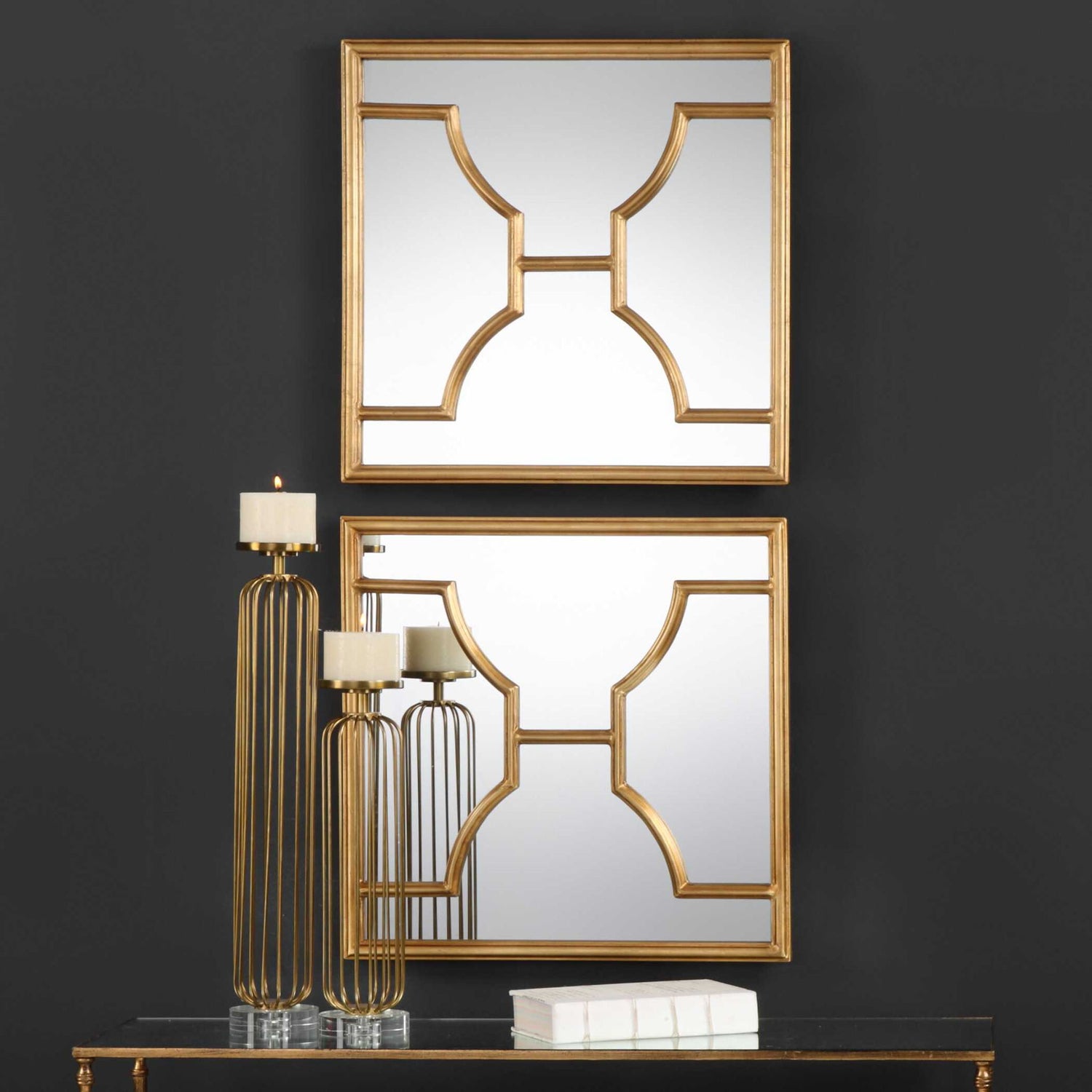 Misa - Square Mirrors (Set of 2) - Gold