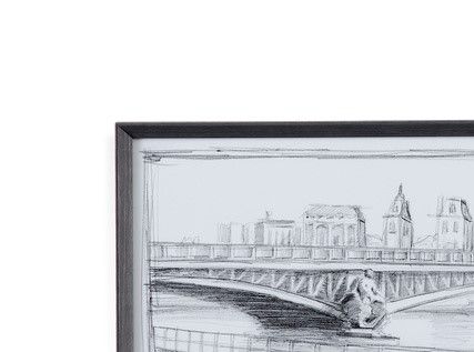 Pont Mirabeau Framed Print - Gray
