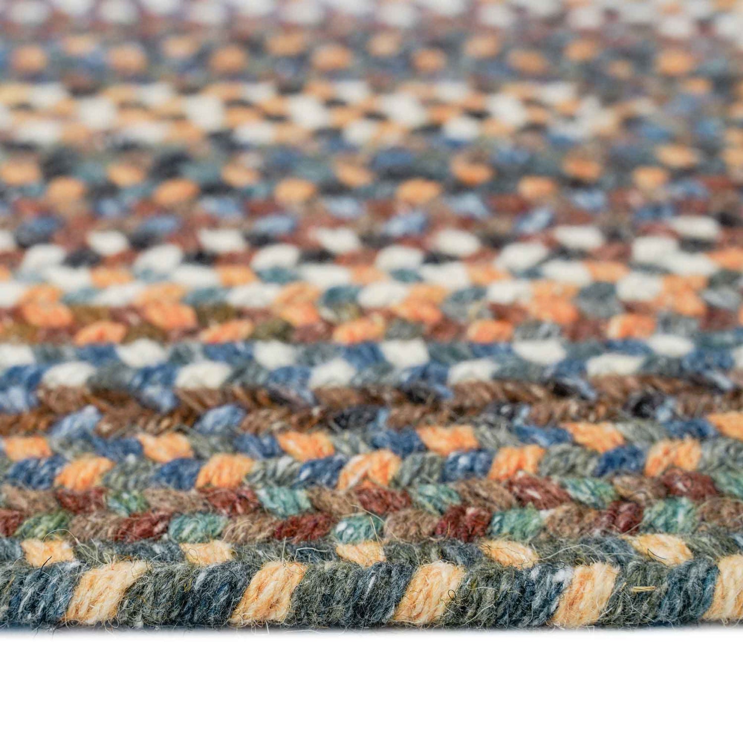 American Legacy - Oval Braided Rug - Slate Blue