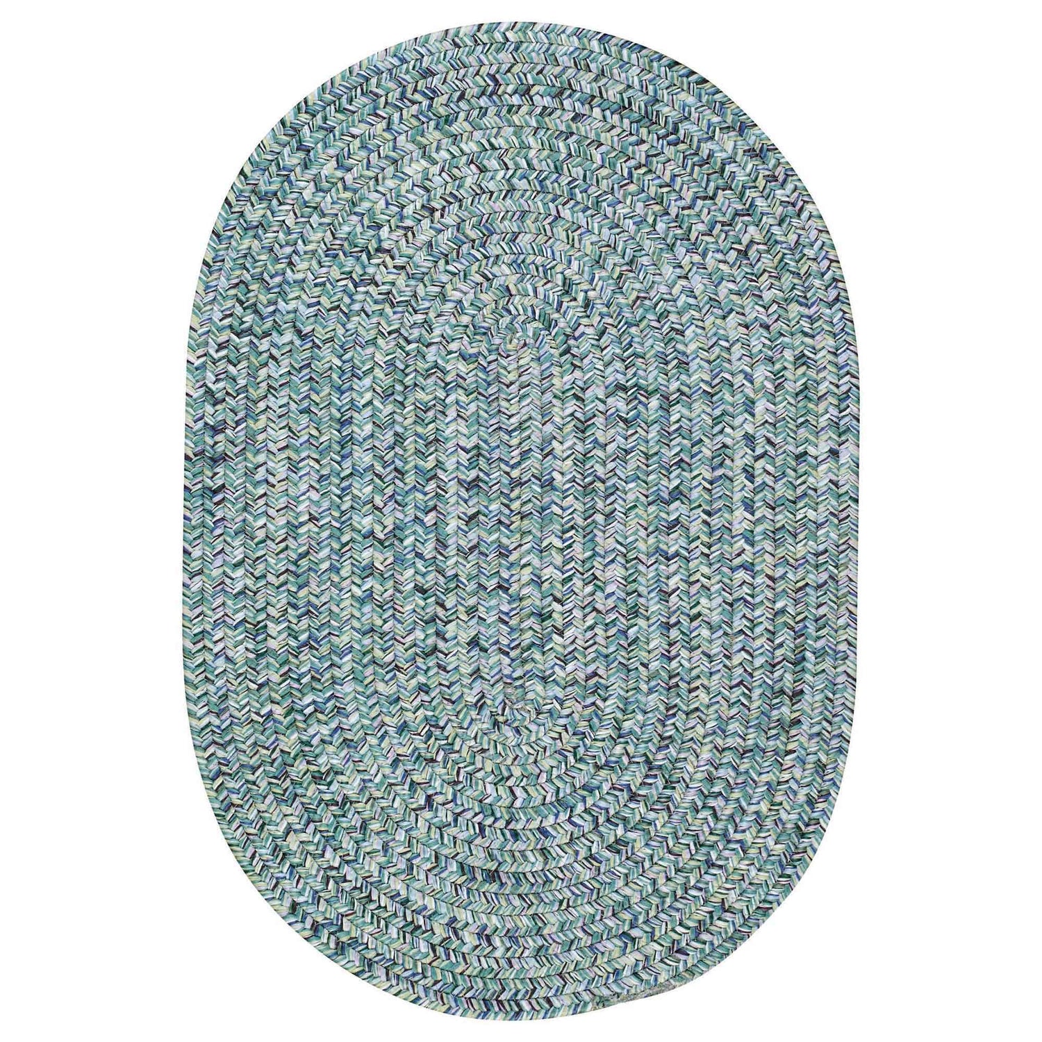 Sea Glass - 5' x 8' Oval Braided Rug