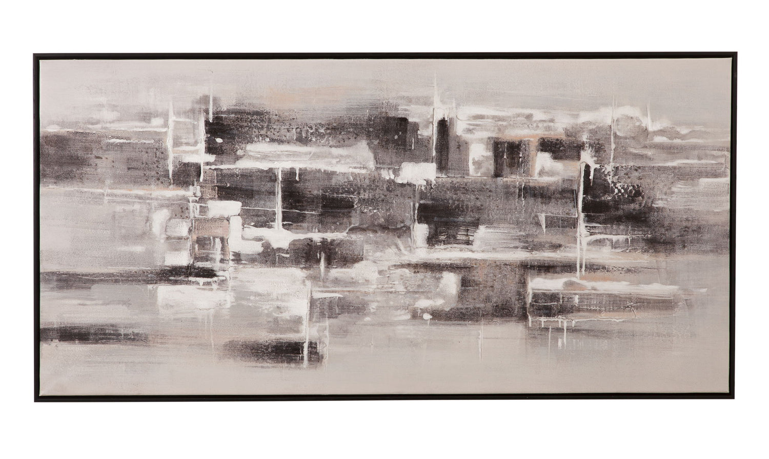 Larchmonte Framed Canvas - Gray / Black