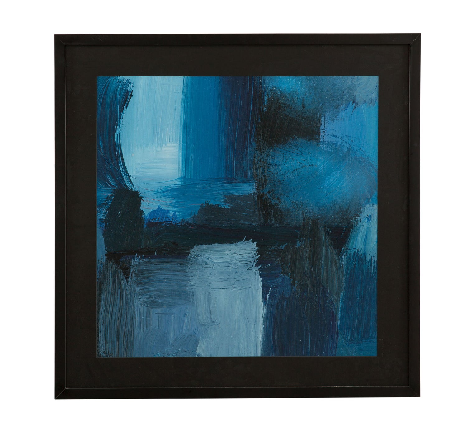 Mixed Blues Framed Print - Blue
