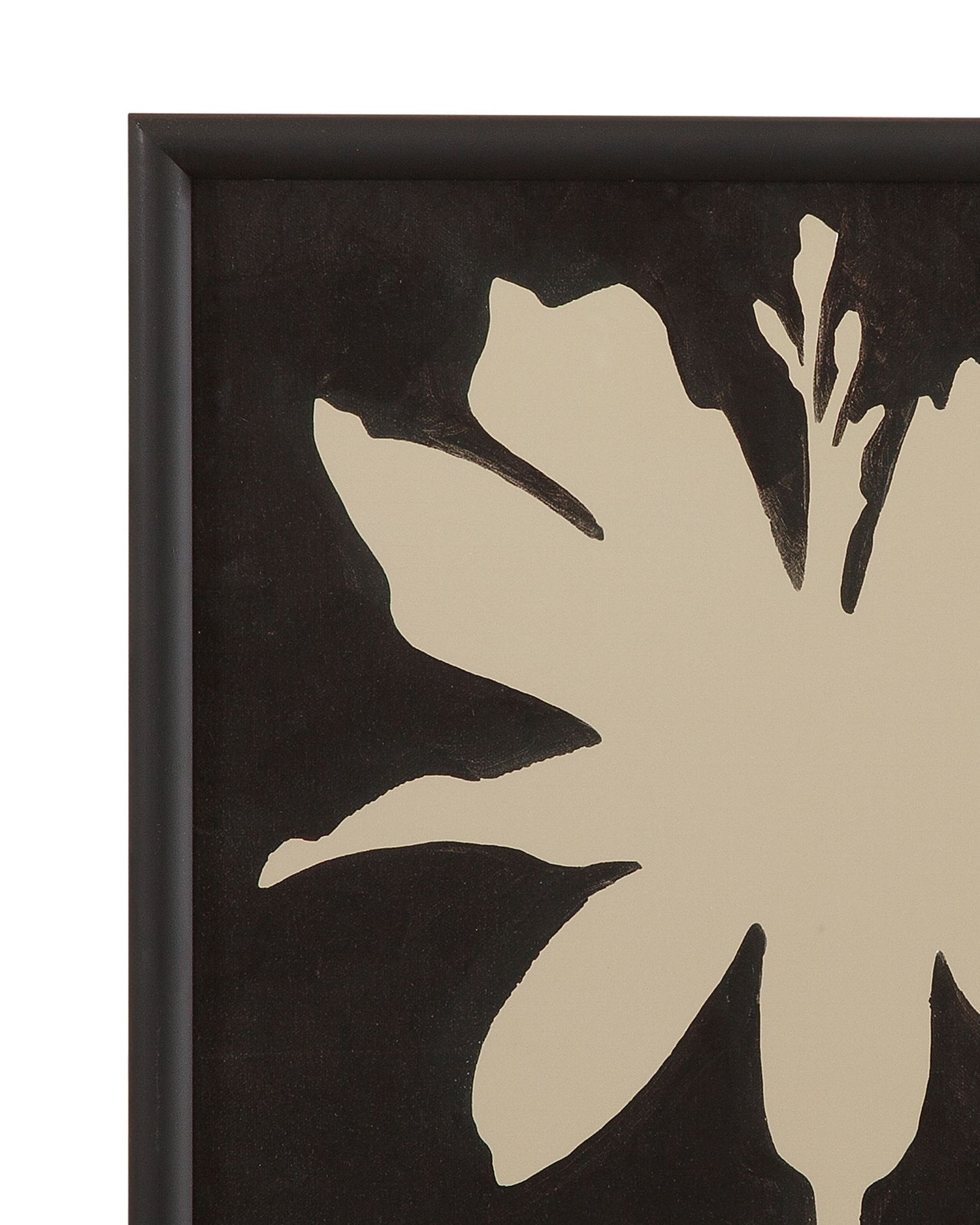Contrast Lily Framed Print (Set of 2) - Beige / Black