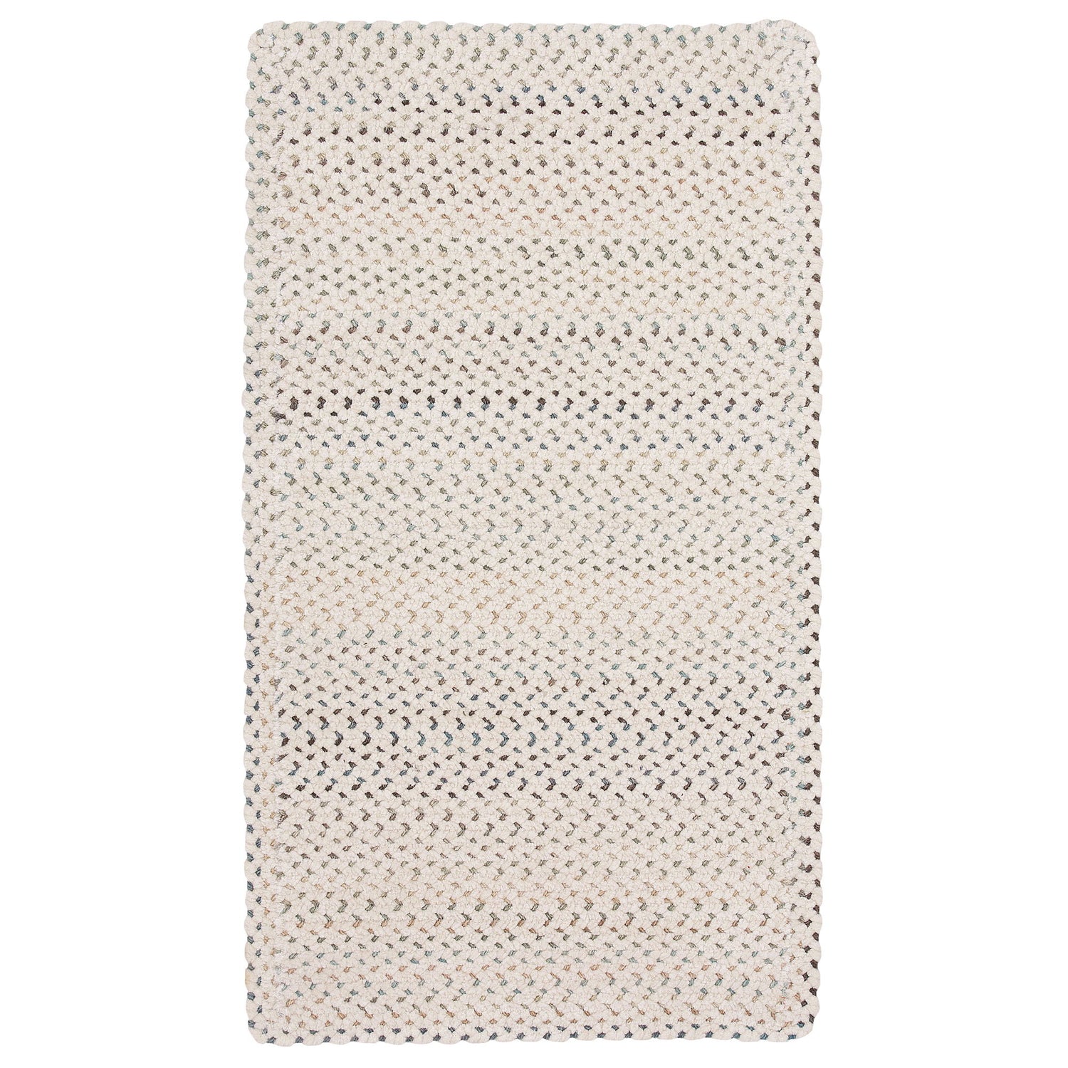 Dramatic Static - Braided Rug - Cyber White