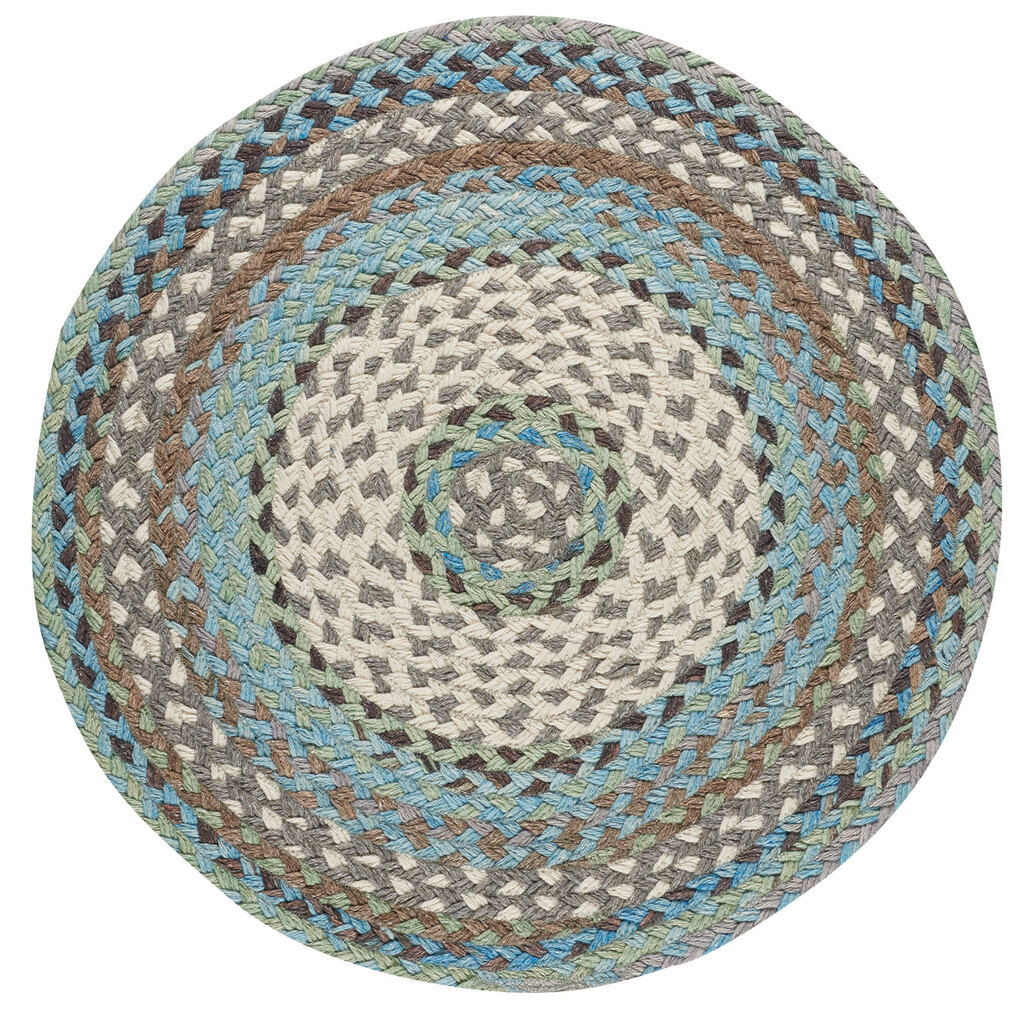 Wanderer - Round Braided Rug - Ocean Blue