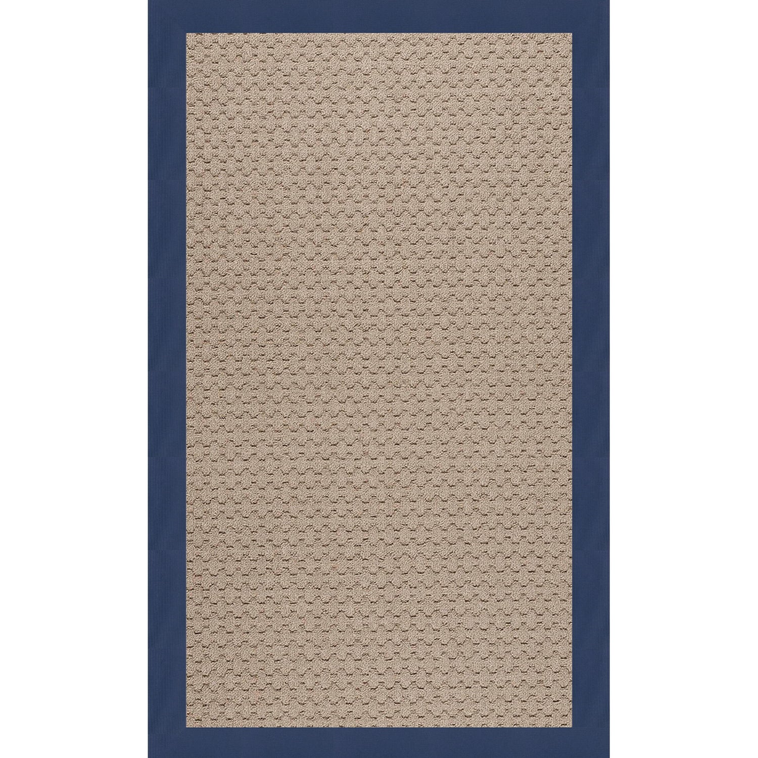 Creative Concepts-Grassy Mtn.  Indoor/Outdoor Bordered Rug - Canvas Navy