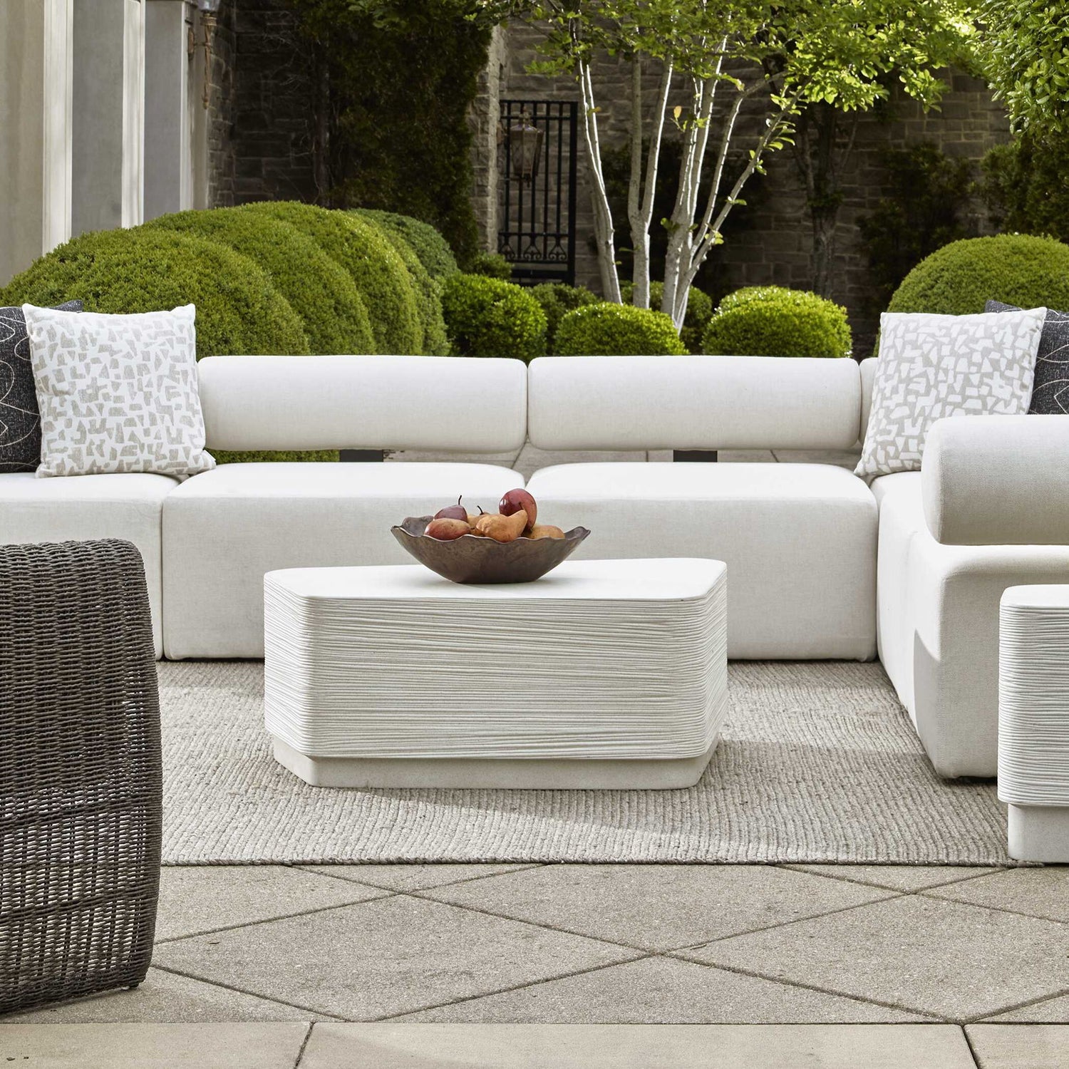 Saltwater - Concrete Coffee Table - White
