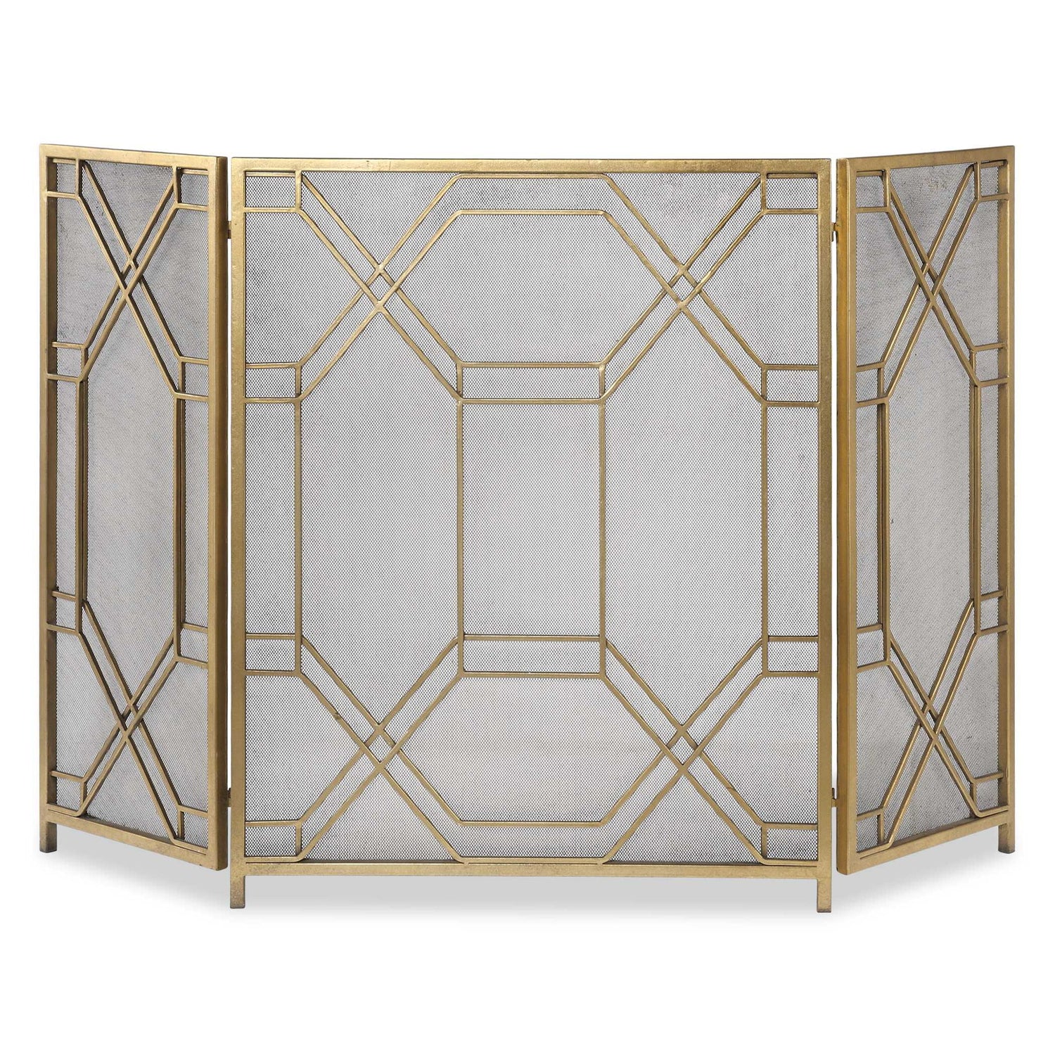 Rosen - Fireplace Screen - Gold