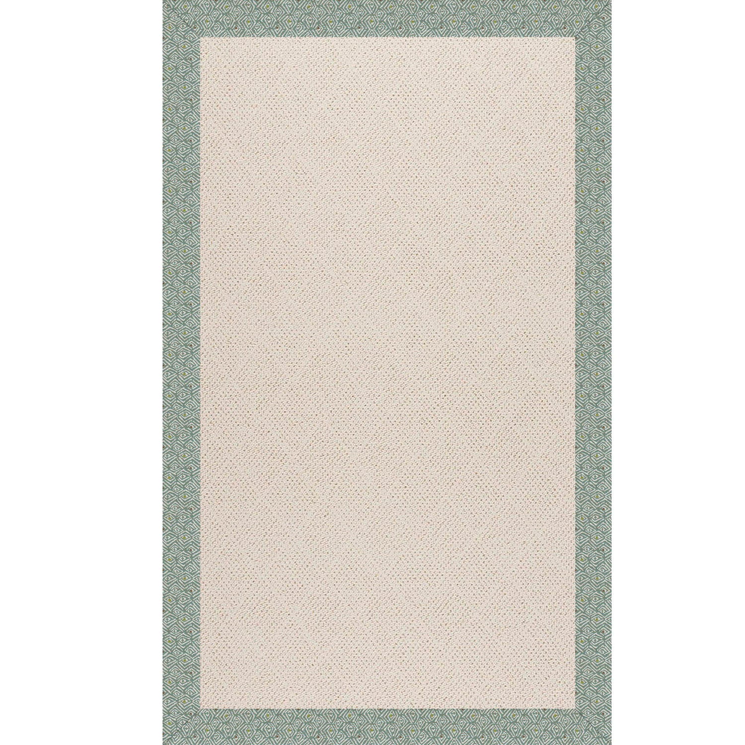 Creative Concepts-White Wicker - 12' x 15' Indoor/Outdoor Bordered Rug