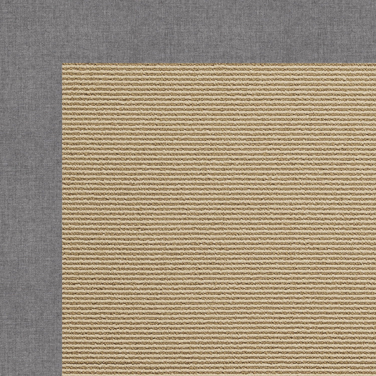 Creative Concepts-Sisal - 6' x 6' Indoor/Outdoor Bordered Rug - Canvas Slate
