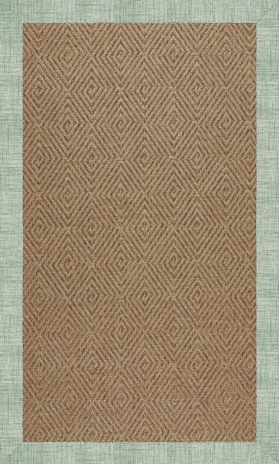 Islamorada-Diamond - Indoor/Outdoor Bordered Rug - Rave Spearmint
