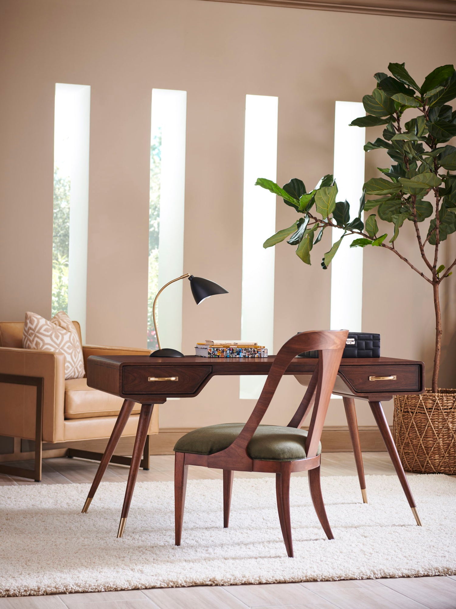 Studio Designs - Cassina Writing Desk - Dark Brown